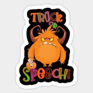 Trick or Speech therapy monster Sticker